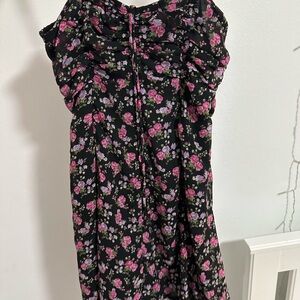 Aeropostale Black Dress with Pink Floral Pattern